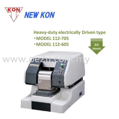 NEW KON 112-605 Heavy Duty Electric Perforator (Single Line Fixed Perforation: Custom Logos / Codes / Symbols)