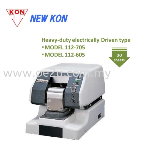 NEW KON 112-705 Heavy Duty Electric Perforator (Single Line Fixed Perforation: Custom Logos / Codes / Symbols)