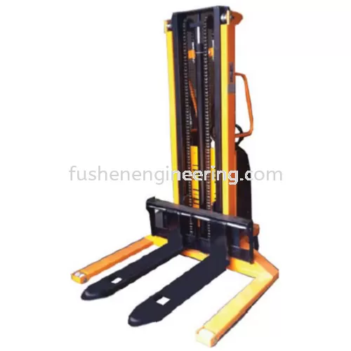 1.0 ton FUSHEN Semi Electric Stacker with straddle leg- CTD-W10 Series