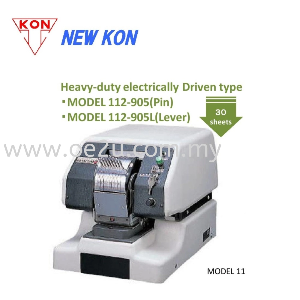 NEW KON 112-905L Heavy Duty Electric Lever Perforator (Double Line 8-Digit  Perforator: Date / Numbers) OFFICE AUTOMATION / BUSINESS MACHINE Perforator  & Embosser 8-Digit Perforators Kuala Lumpur (KL), Malaysia, Selangor,  Cheras Supplier,