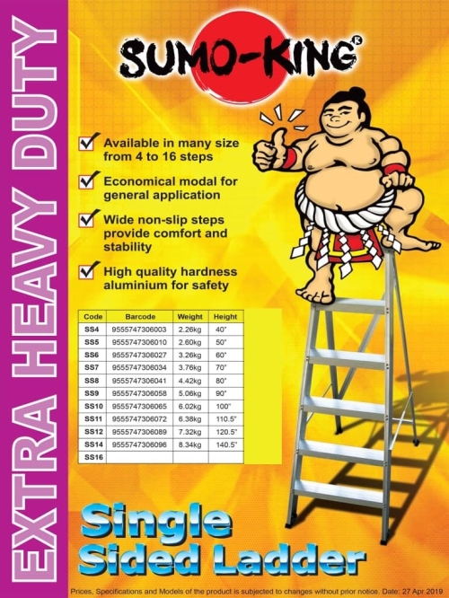 Sumo King Heavy Duty Single Sided Ladder