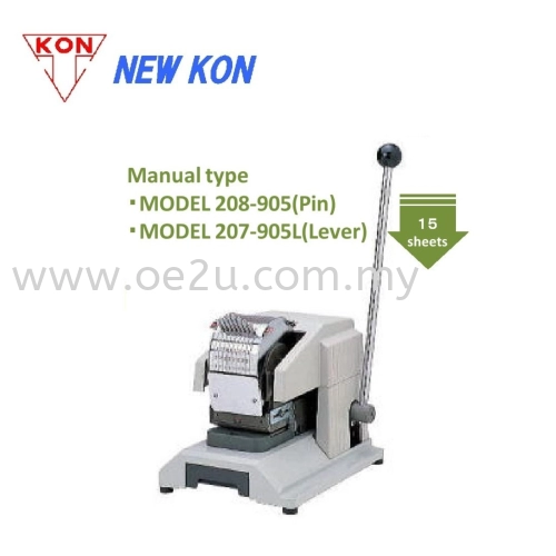 NEW KON 208-905 Manual Pin Perforator (Single Line 10-Digit Perforator: Date / Numbers)