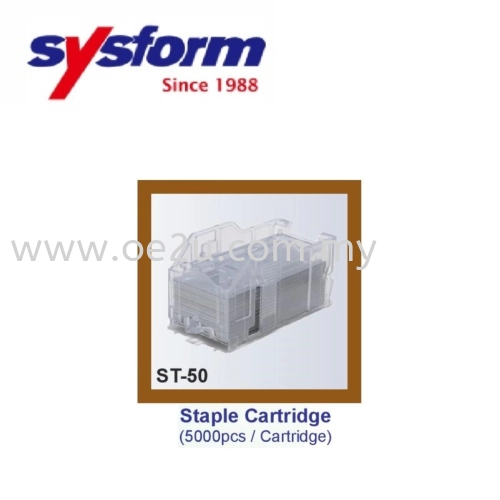 SYSFORM Staple Cartridge for ST-50 (5000 Staples / Cartridge, 3 Cartridges / Box)
