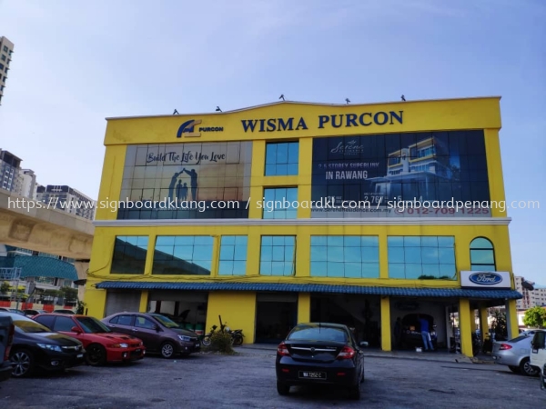 wisma purcon 3d pvc cut out lettering signage signboard at kuala lumpur Huruf 3D Papan PVC Klang, Malaysia Supplier, Supply, Manufacturer | Great Sign Advertising (M) Sdn Bhd