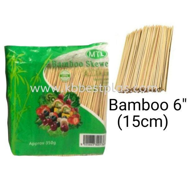 6" Bamboo Stick Bamboo Skewer Penang, Malaysia, Perak, Kedah, Butterworth, Kepala Batas Supplier, Suppliers, Supply, Supplies | KB BESTPLAS ENTERPRISE (M) SDN BHD