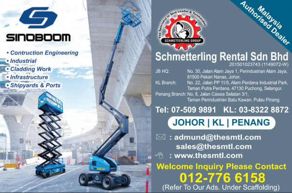 Boom Lift and Scissor Lift Rental Sales In Malaysia Boom Lift Promotion Malaysia, Johor, Singapore, Selangor, Kuala Lumpur (KL), Penang Rental, Supplier | Schmetterling Rental Sdn Bhd