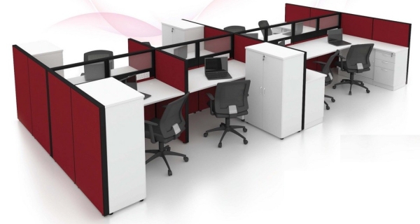 6 cluster Workstation with cabinets Office furniture Malaysia AIM Slim Block System Office Workstation Malaysia, Selangor, Kuala Lumpur (KL), Seri Kembangan Supplier, Suppliers, Supply, Supplies | Aimsure Sdn Bhd