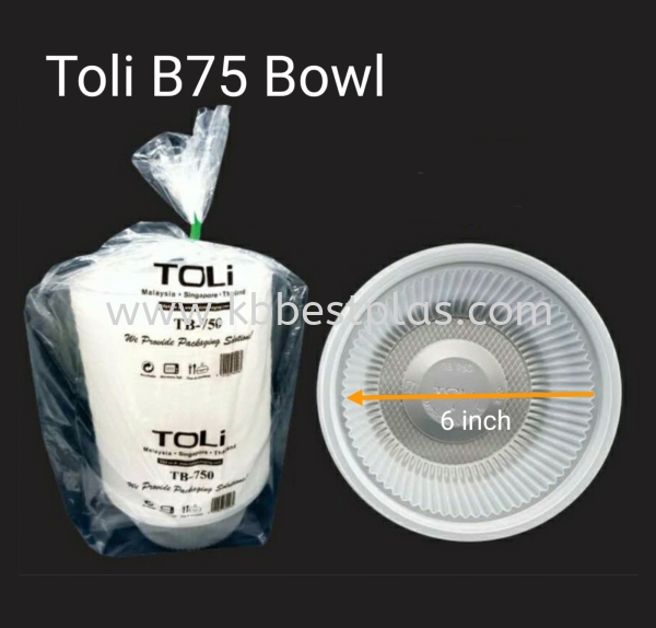 Toli B75 Plastic Bowl 100's+/- Disposable Plastic Product Penang, Malaysia, Perak, Kedah, Butterworth, Kepala Batas Supplier, Suppliers, Supply, Supplies | KB BESTPLAS ENTERPRISE (M) SDN BHD