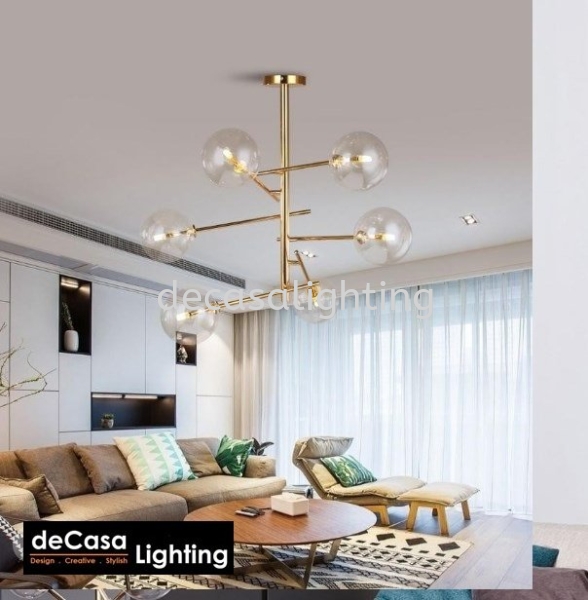  Clear Glass Moon Orbit. 6 Holder Designer Pendant Light PENDANT LIGHT Selangor, Kuala Lumpur (KL), Puchong, Malaysia Supplier, Suppliers, Supply, Supplies | Decasa Lighting Sdn Bhd