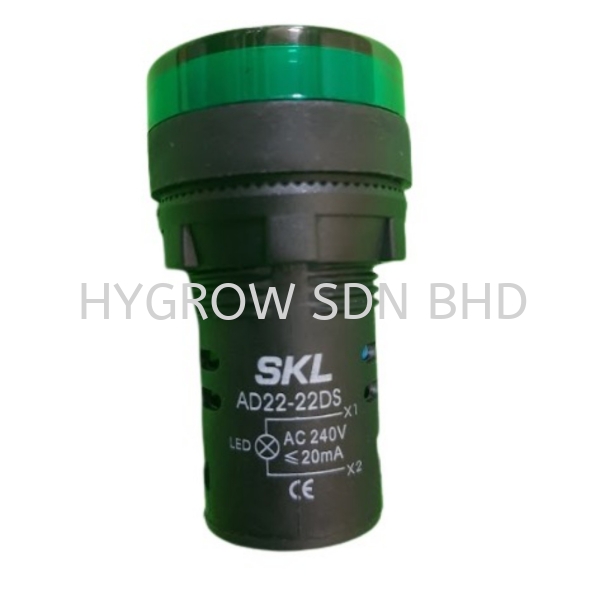 SKL LED INDICATOR AD22 22DS GREEN 240V