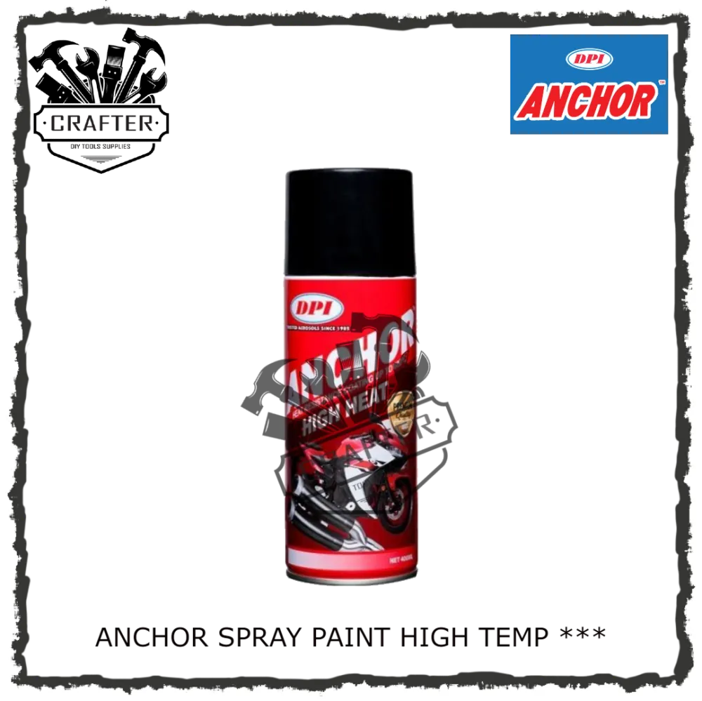 400ml Anchor Hi Temp Spray Paint / 600C / High Temperature Heat / H2 Black /H1 Silver