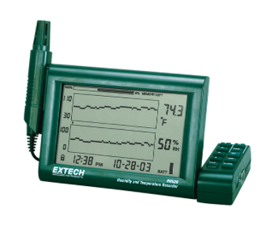 extech rh520a-220 : humidity+temperature chart recorder with detachable probe (220v)
