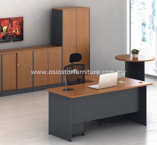 5' OFFICE TABLE/DESK C/W SIDE TABLE & MOBILE PEDESTAL 1D1F - office table/desk Must Buy Klang | office table/desk I city | office table Bandar Botanik | office table Bukit Raja | offie table Bukit Tinggi