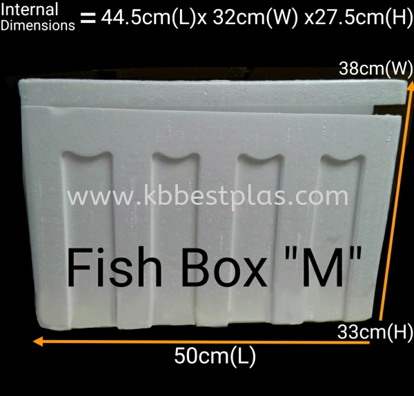 Fish Box "M"(Medium Size) Insulated Ice Box & Polyfoam Ice Box & Polystyrene Foam Penang, Malaysia, Perak, Kedah, Butterworth, Kepala Batas Supplier, Suppliers, Supply, Supplies | KB BESTPLAS ENTERPRISE (M) SDN BHD