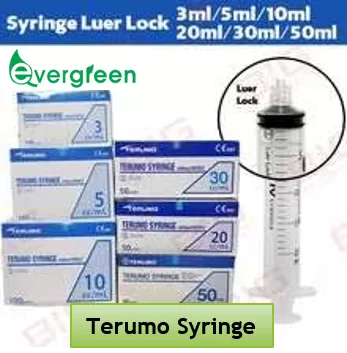 Terumo Syringe Without Needle Luer Lock, 1ml/ 3ml/ 10ml/ 20ml