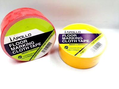 48mm x 25M APOLLO FLOOR MARKING CLOTH TAPE 