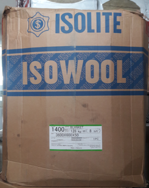 Isowool Ceramic Fibre Blanket 1400 Ceramic Insulation Fibre Blanket Refractory Johor Bahru (JB), Malaysia, Desa Jaya Supplier, Suppliers, Supply, Supplies | Deltech Engineering Sdn Bhd