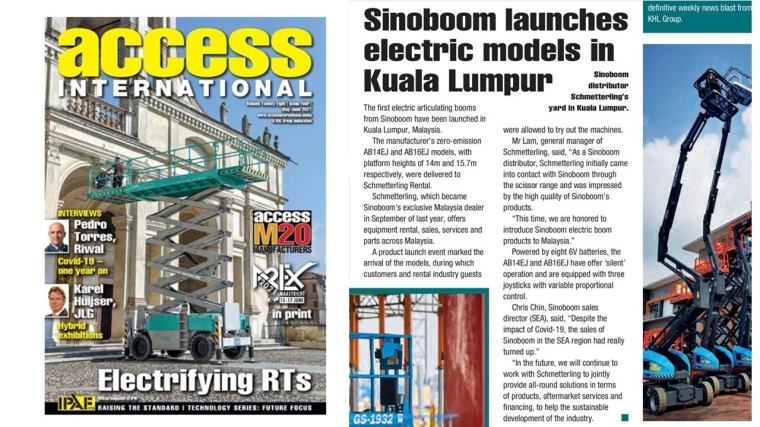 Sinoboom New Boom Lift (Electric) and Scissor Lift Launch In Selangor Malaysia By Schmetterling Rental (KL) Sdn Bhd