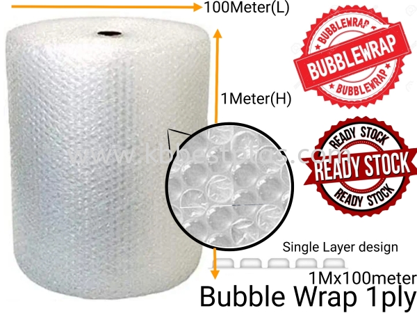 Bubble Wrap 1ply 1mx100meter Plastic Wrap Penang, Malaysia, Perak, Kedah, Butterworth, Kepala Batas Supplier, Suppliers, Supply, Supplies | KB BESTPLAS ENTERPRISE (M) SDN BHD