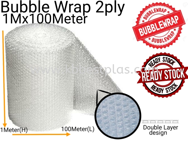 Bubble Wrap 2ply 1mx100meter Plastic Wrap Penang, Malaysia, Perak, Kedah, Butterworth, Kepala Batas Supplier, Suppliers, Supply, Supplies | KB BESTPLAS ENTERPRISE (M) SDN BHD