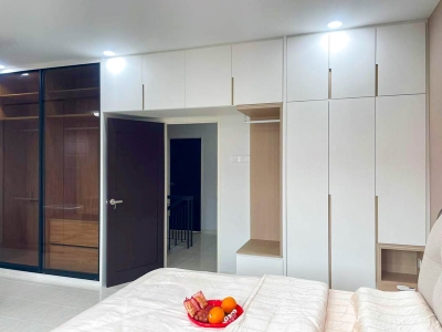 Master Bedroom-Bedhead-Modern Interior Design Ideas - Renovation Remodelling - Kempas Utama, JohorBahru JB