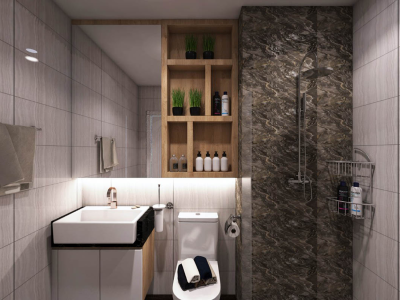 Modern Bathroom Design Ideas- Renovation- Residential - Terrace House -Laguna Heights, Taman Laguna Johor Bahru (JB), Malaysia