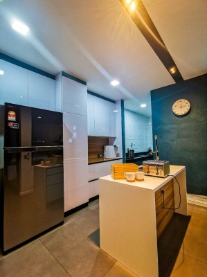 Kitchen Area Dry&Wet Kitchen Cabinet Modern Interior Design Ideas-Renovation-Residential-Bukit Indah Iskandar Johor Bahru