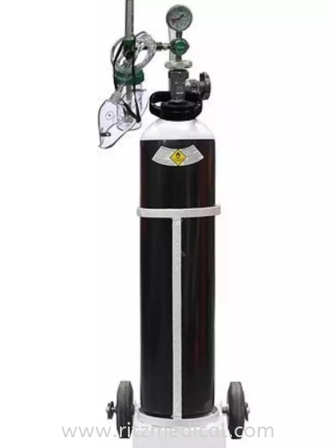 Seamless 10L Carbon Steel 10L tank include Trolley with Regulator  andNascal Cannula  