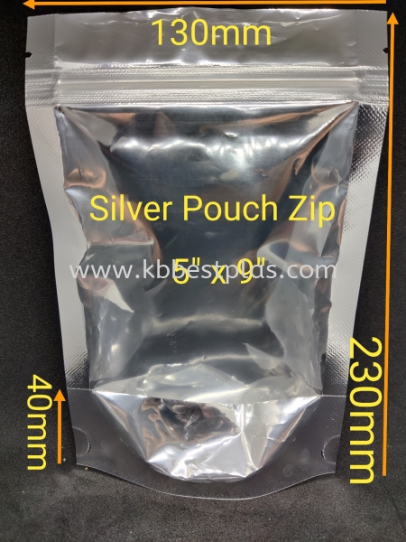 Silver Pouch Zip 5"x9" 100pcs+/- Plastic Ziplock Bag Plastic Bag Penang, Malaysia, Perak, Kedah, Butterworth, Kepala Batas Supplier, Suppliers, Supply, Supplies | KB BESTPLAS ENTERPRISE (M) SDN BHD