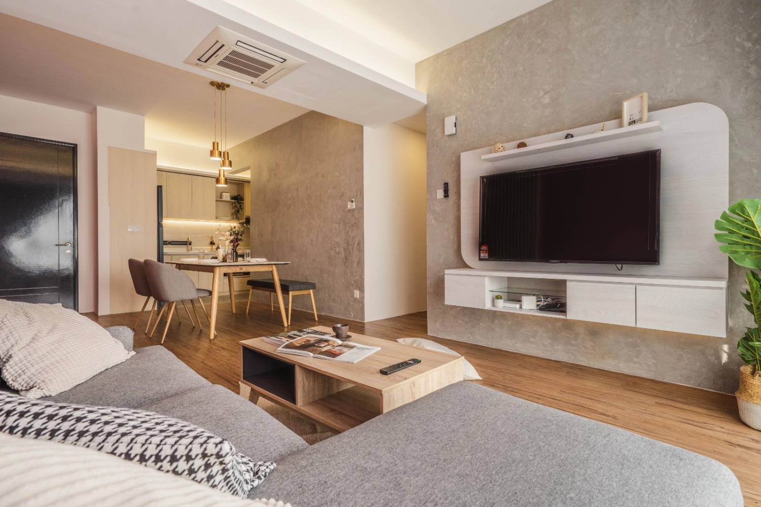 Condo - Living TV Feature, Scandinavian