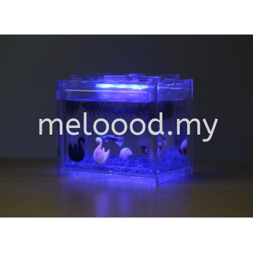 Fish Tank (L SIZE) Lego Ikan Bekas Aquarium Mini Lego Block Tank with LED Light and Without Light