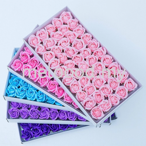 50PCS 3 Layer Rose Soap Flower / Bunga Sabun / Bunga Wangi