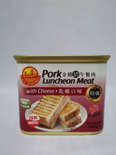 GB PORK LUNCHEON MEAT CHEESE 340G 金桥乳酪午餐肉