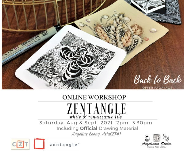 Online Zentangle Workshops Zentangle Workshops  Zentangle Kuala Lumpur (KL), Malaysia, Selangor, Danau Desa Class, Lesson, Workshop | Angelicioxs Studio