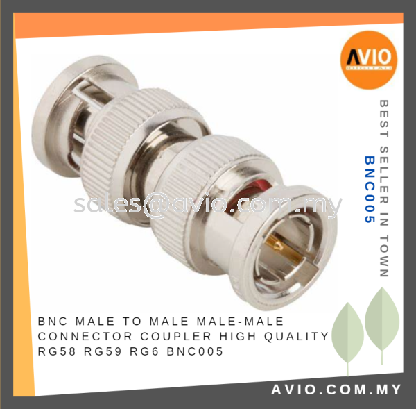 BNC Male to Male Male-Male Connector Joint Coupler High Quality RG58 RG59 RG6 BNC005 CABLE / POWER/ ACCESSORIES Johor Bahru (JB), Kempas, Johor Jaya Supplier, Suppliers, Supply, Supplies | Avio Digital