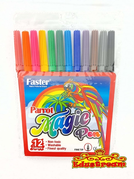 FASTER PARROT MAGIC PEN 12 COLOR Marker Writing & Correction Stationery & Craft Johor Bahru (JB), Malaysia Supplier, Suppliers, Supply, Supplies | Edustream Sdn Bhd