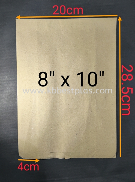 Paper Bag 8''x 10'' 100pcs+/- Paper Bag Penang, Malaysia, Perak, Kedah, Butterworth, Kepala Batas Supplier, Suppliers, Supply, Supplies | KB BESTPLAS ENTERPRISE (M) SDN BHD