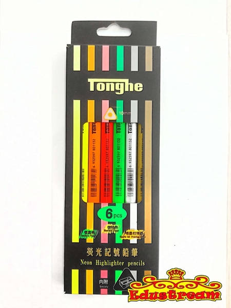 TONGHE 6 PCS NEON HIGHLIGHTER PENCILS WITH SHARPENER Color Pencils Art Supplies Stationery & Craft Johor Bahru (JB), Malaysia Supplier, Suppliers, Supply, Supplies | Edustream Sdn Bhd