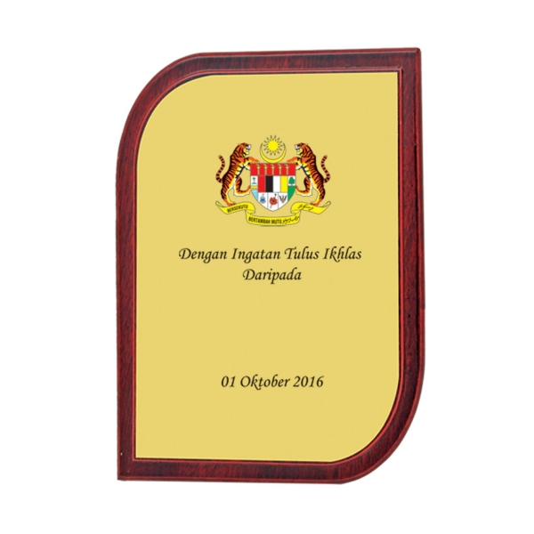 WP 128 Wooden Plaque Plaque & Velvet Box Medals & Trophies Malaysia, Melaka, Selangor, Kuala Lumpur (KL), Johor Bahru (JB), Singapore Supplier, Manufacturer, Wholesaler, Supply | ALLAN D'LIOUS MARKETING (MALAYSIA) SDN. BHD. 