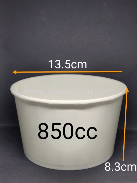 Paper Bowl 850cc 50pcs+/- Bowl Paper Products Penang, Malaysia, Perak, Kedah, Butterworth, Kepala Batas Supplier, Suppliers, Supply, Supplies | KB BESTPLAS ENTERPRISE (M) SDN BHD