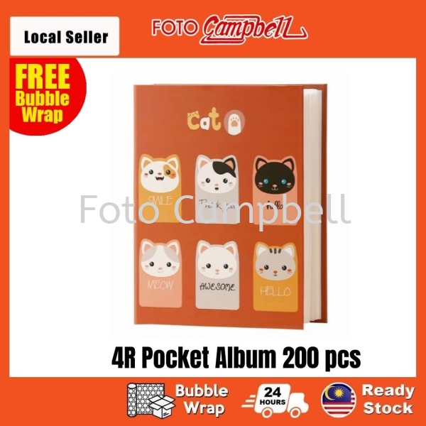 4R Photo Album(200pcs)Ready Stock--- brown cat 4R-200pcs Album Selangor, Malaysia, Kuala Lumpur (KL), Shah Alam, Klang Supplier, Suppliers, Supply, Supplies | Foto Campbell