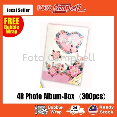 4R Album (300pcs), Photo Album, Album Gambar Ready Stock--- pink flower