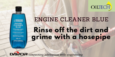 Remove grease, oil and other soils from engines component