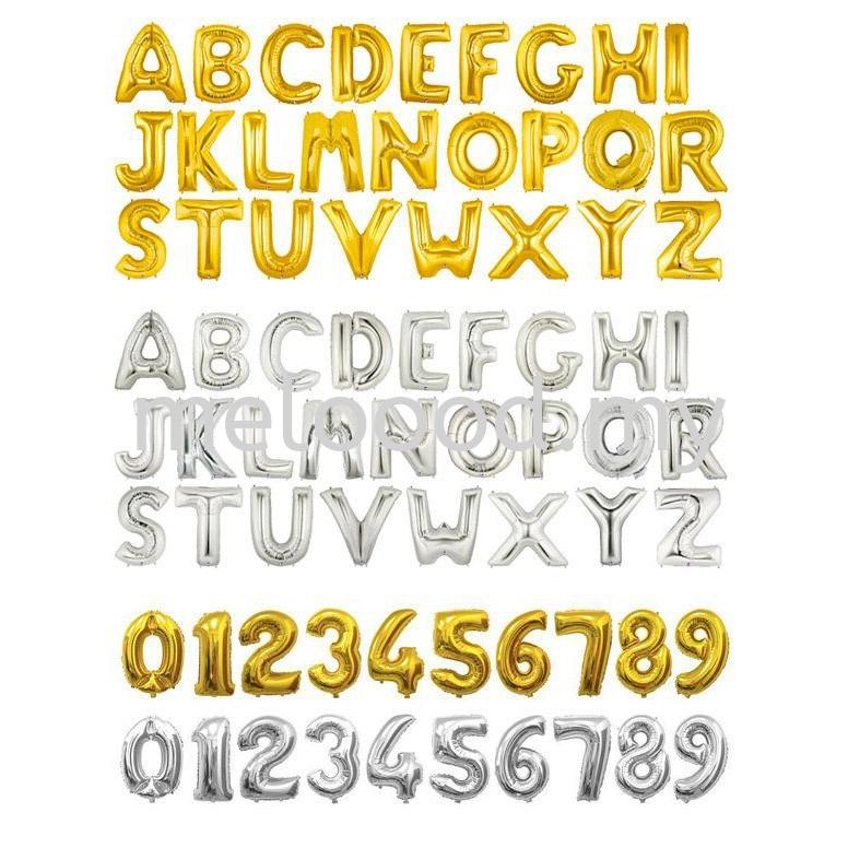 32inch / 40inch (LETTER A - P) Gold Color Foil Alphabet Letter Balloon