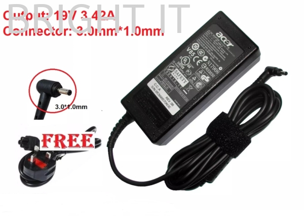 ACER ASPIRE S5-9880 R7-572 Aspire Switch Alpha 12 Chromebook 11 C730 Power Adapter Charger 19V 3.42A 3.01.0mm (65W) Adapter Computer Accessories Product Melaka, Malaysia, Batu Berendam Supplier, Suppliers, Supply, Supplies | BRIGHT IT SALES & SERVICES