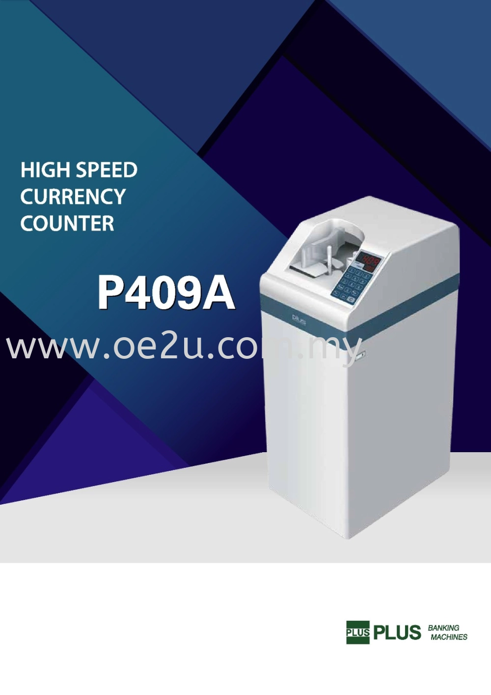 PLUS P409A Vacuum Type Banknote Counter (Suction Floor)