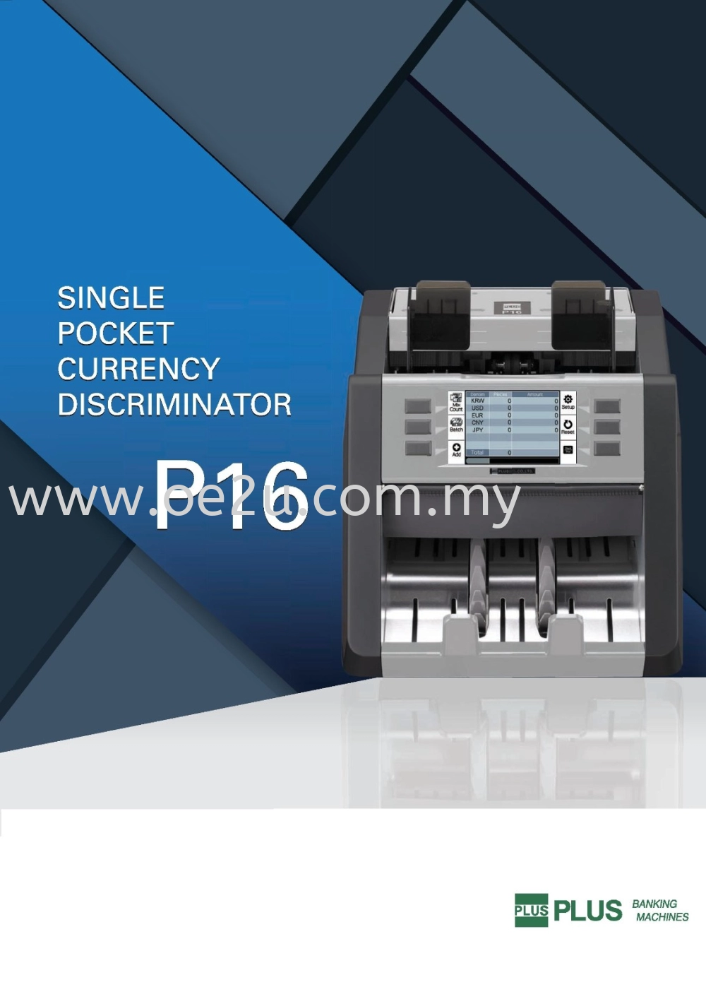 PLUS P16 Banknote Counter (Single Pocket)