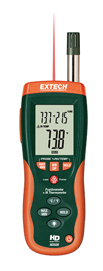 extech hd500 : psychrometer with infrared thermometer