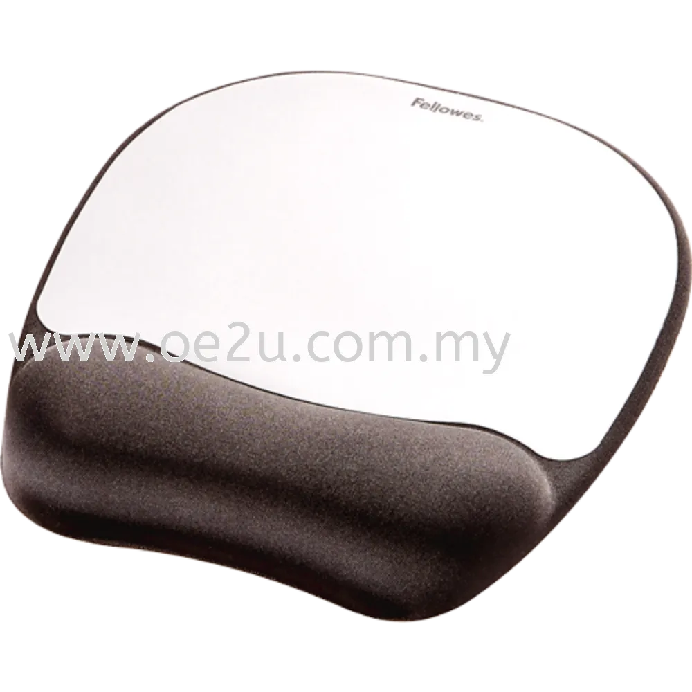 Fellowes Silver Streak Memory Mouse Pad / Wrist Rest