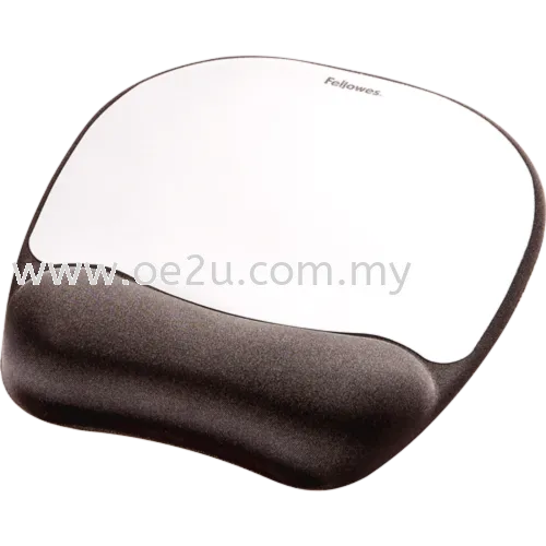 Fellowes Silver Streak Memory Mouse Pad / Wrist Rest